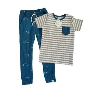 Lulu and Roo | Desert Print Joggers + Striped Tee | 4T